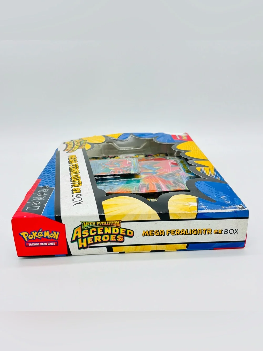 Pokemon TCG Mega Feraligatr ex Box Ascended Heroes Complete Sealed Damaged Box